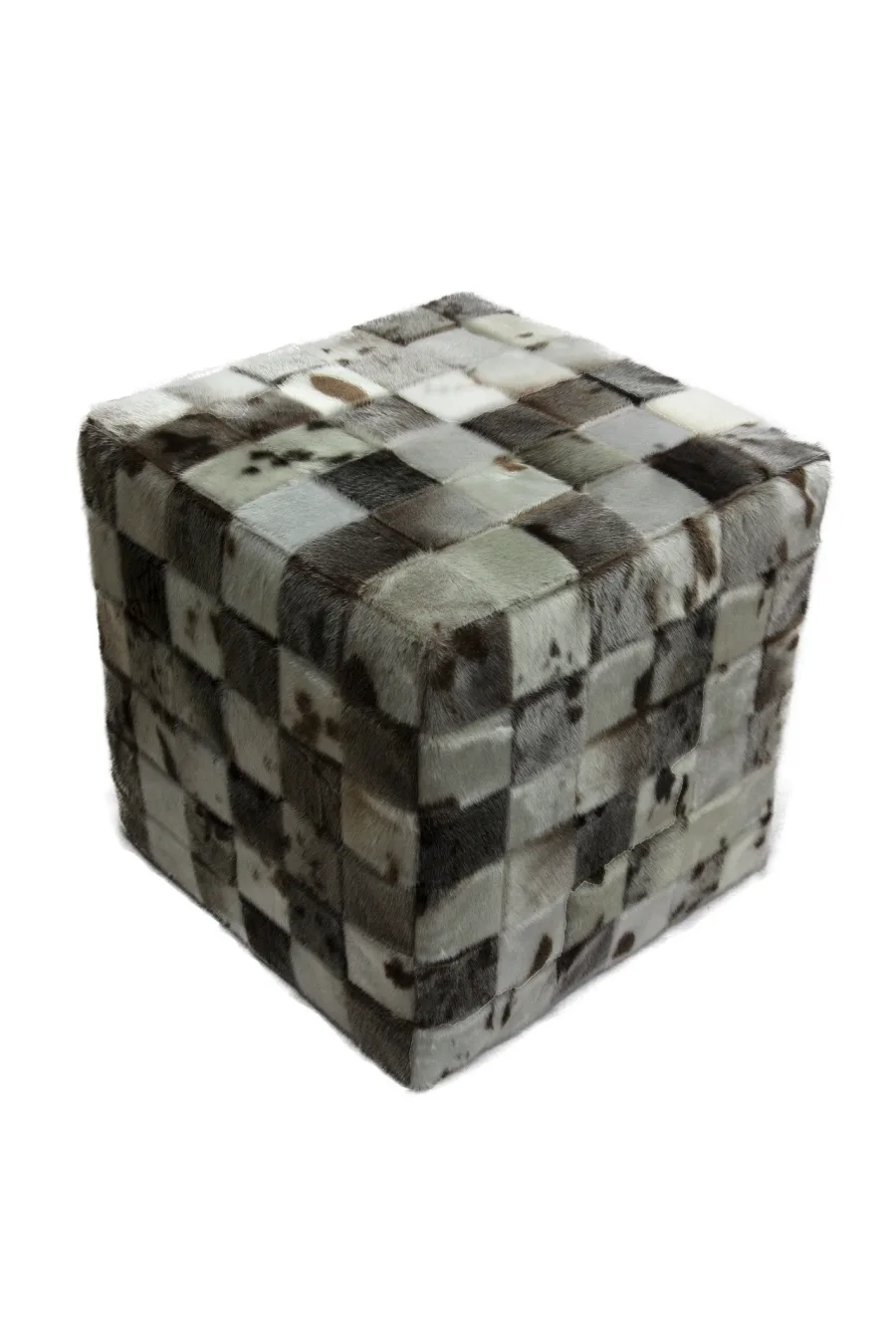Pouff damier loup marin naturel 1920