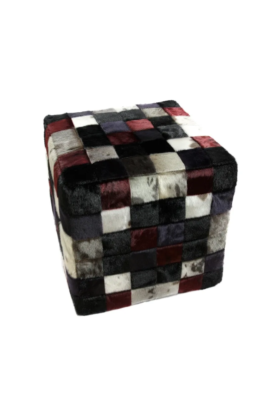 Pouf loup marin patchwork multicolore