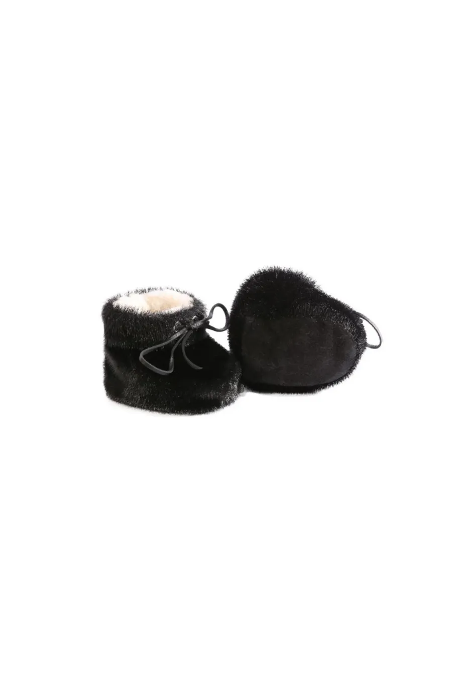 Pantoufle en loup marin noir enfant Dessous