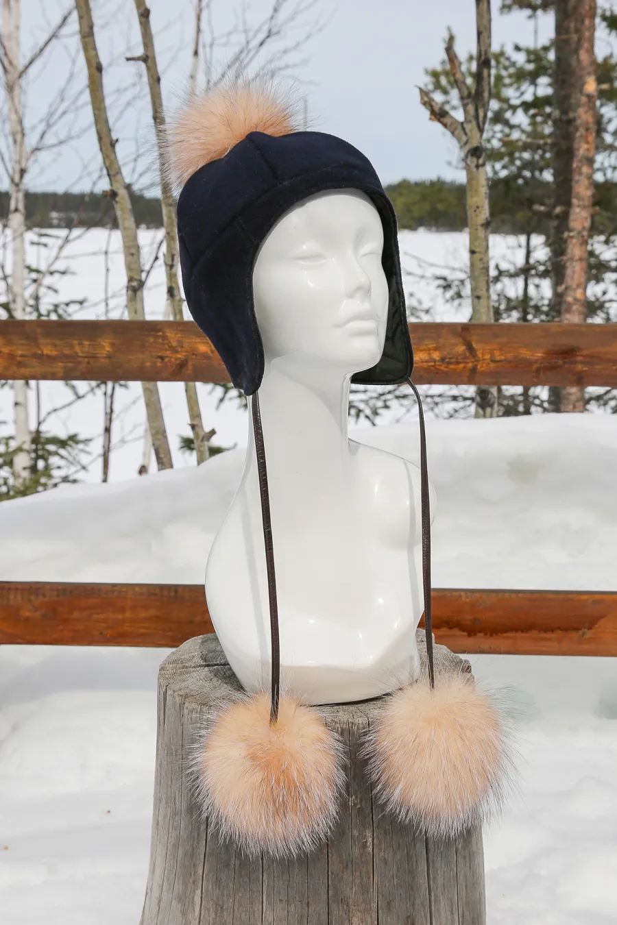 Tuque en lainage bleu Lifestyle