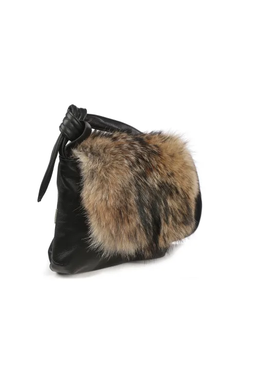 Sac à main en fourrure de Coyote naturel - Celeste |  | BILODEAU Canada