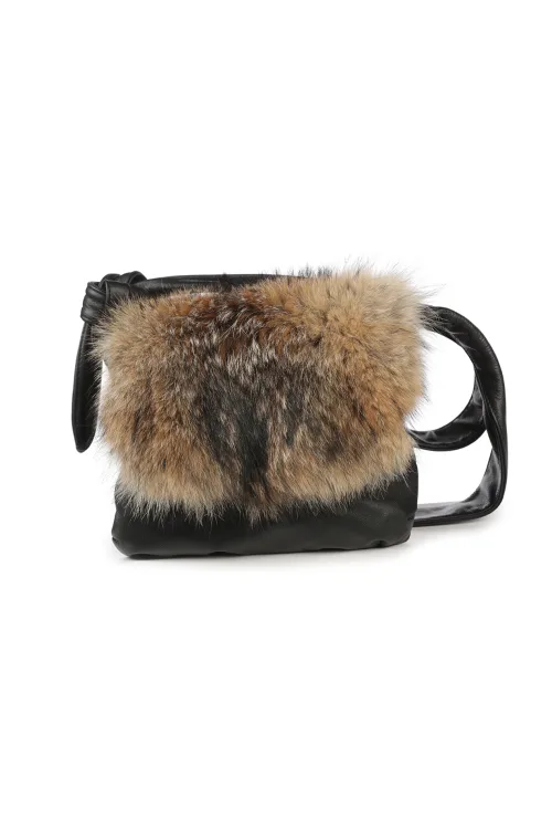 Sac à main en fourrure de Coyote naturel - Celeste |  | BILODEAU Canada