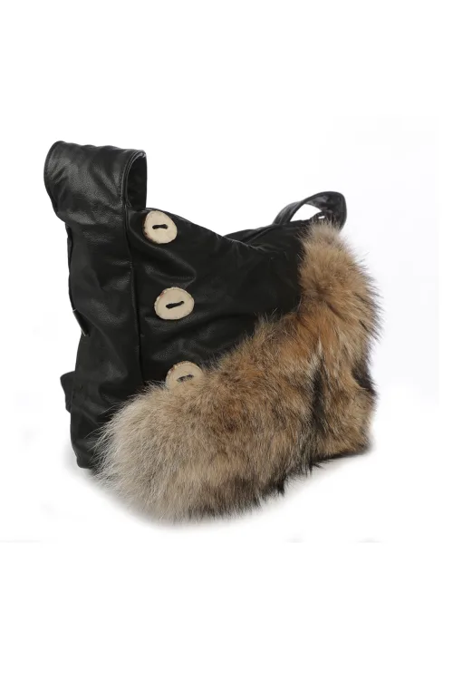 Sac à main en fourrure de Coyote naturel - Panache |  | BILODEAU Canada