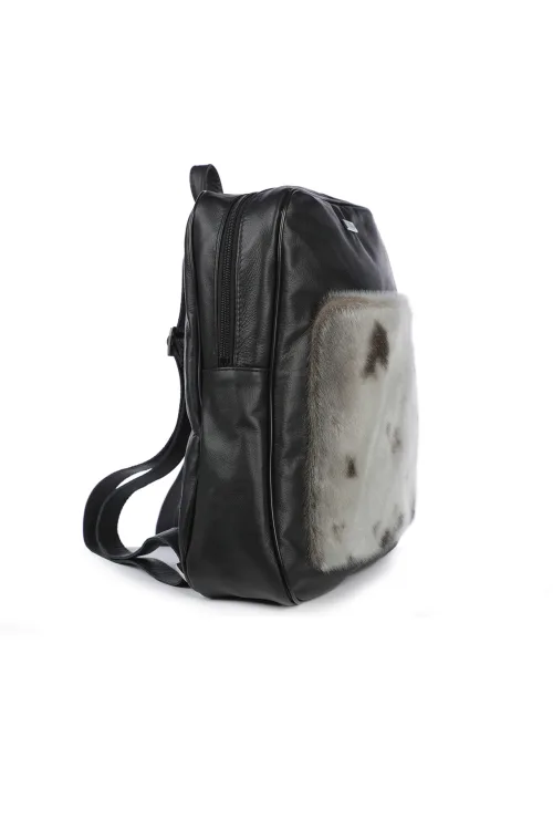 Sac à main en fourrure de Loup Marin naturel - Livia |  | BILODEAU Canada