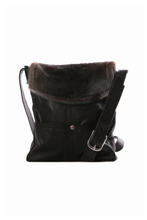 Sac à main en fourrure de Loup Marin naturel - Colombe |  | BILODEAU Canada