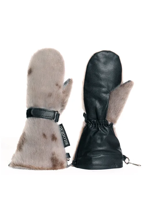 Natural Seal fur children mittens - Long | Gloves and mittens - Outdoors | BILODEAU Canada