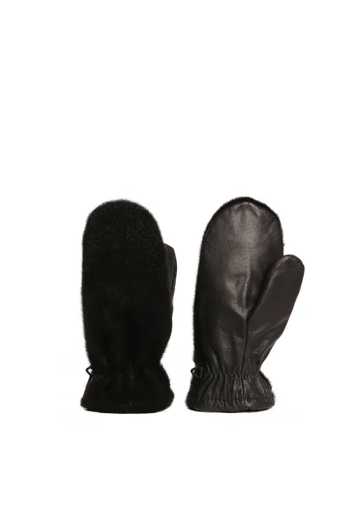 Mitaines en fourrure de Loup Marin noir enfant - De ville | Mitaines et gants - Urbain | BILODEAU Canada