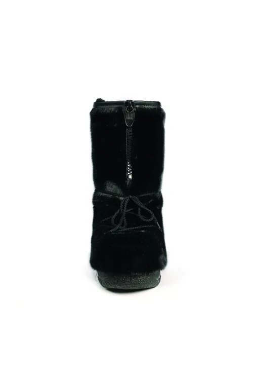 Black Seal fur children boots - Blizzard | Snowmobile boots | BILODEAU Canada