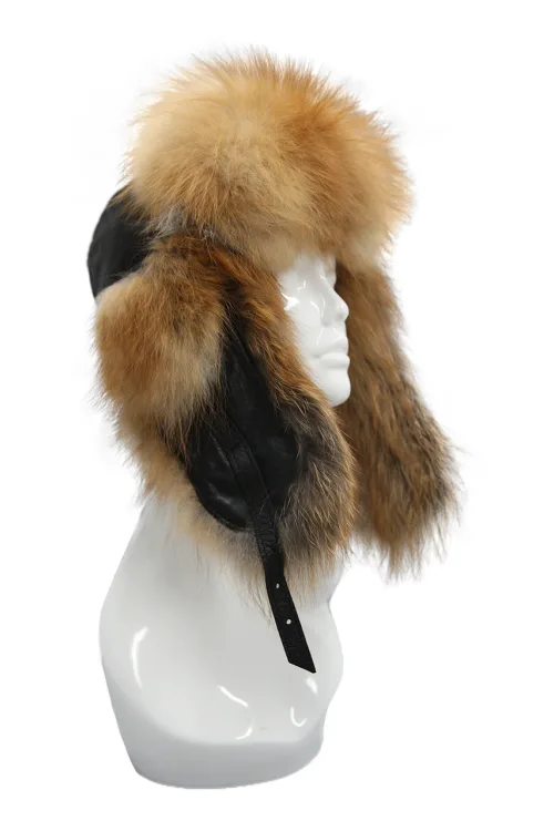 Red Fox fur hat - Aviator | Fur hats | BILODEAU Canada