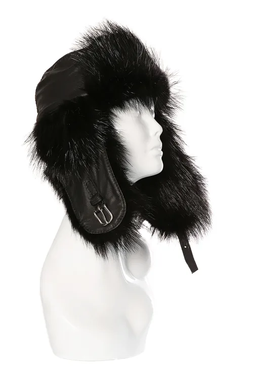 Black Beaver fur hat - Aviator | Fur hats | BILODEAU Canada
