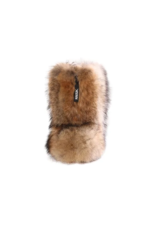 Natural Coyote fur boots - Front zipper - Standard Nakiuk | Women/Men | BILODEAU Canada