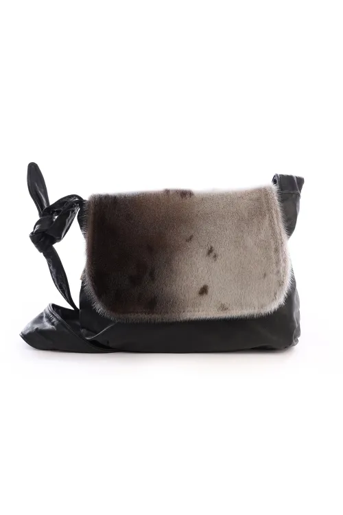 Sac à main en fourrure de Loup Marin naturel - Celeste |  | BILODEAU Canada