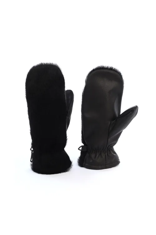 Mitaines en fourrure de Vache noire - De ville | Mitaines en fourrure - Urbain | BILODEAU Canada