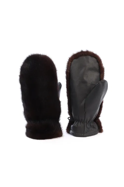 Recycled natural Mink fur mittens - Urban | Fur mittens - Urban | BILODEAU Canada