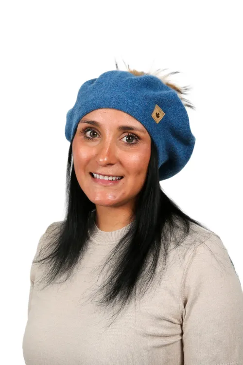 Béret en laine avec Pompon | Tuques | BILODEAU Canada