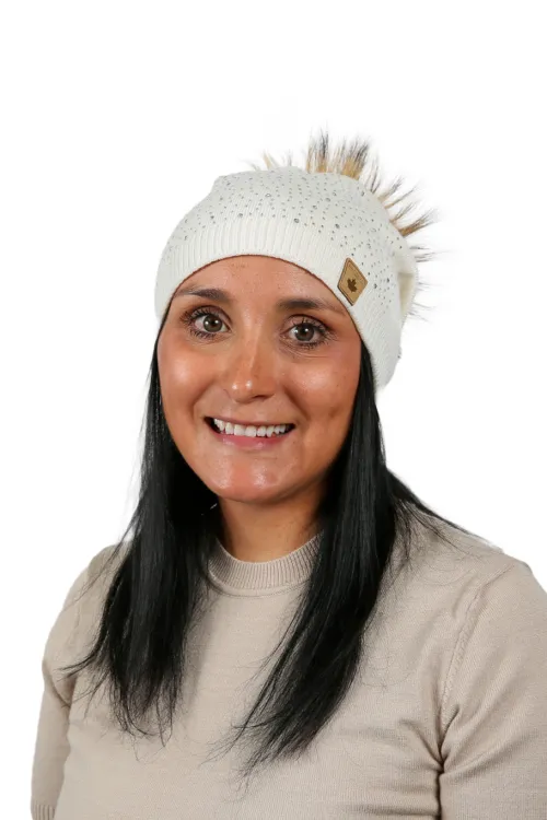 Tuque with pompom and decorative sparkles | Tuques | BILODEAU Canada