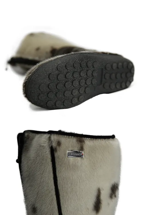 Bottes en fourrure de Loup Marin naturel Kiona - Mollet 18" |  | BILODEAU Canada