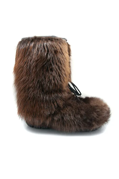 Bottes en fourrure de Castor naturel - Blizzard | Bottes d'hiver - Bottes de plein air | BILODEAU Canada