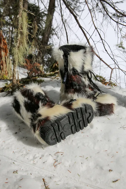 Nakiuk natural Cow fur boots - Children - Side zipper | Children | BILODEAU Canada