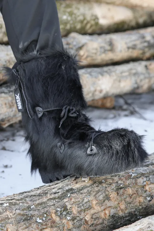 Black Cow fur boots - Side zipper - Standard Nakiuk | Women/Men | BILODEAU Canada
