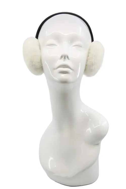 White sheepskin ear muffs | Fashion | BILODEAU Canada
