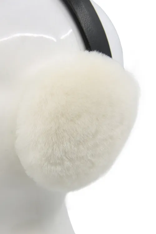 White sheepskin ear muffs | Fashion | BILODEAU Canada
