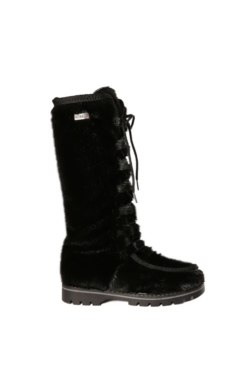 Bottes de fourrure en Loup Marin noir - Clara | Bottes d'hiver - Bottes urbaines | BILODEAU Canada