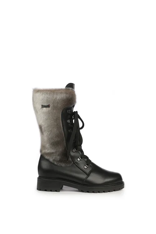 Natural Seal fur boots - Emma | Winter boots - Urban boots | BILODEAU Canada