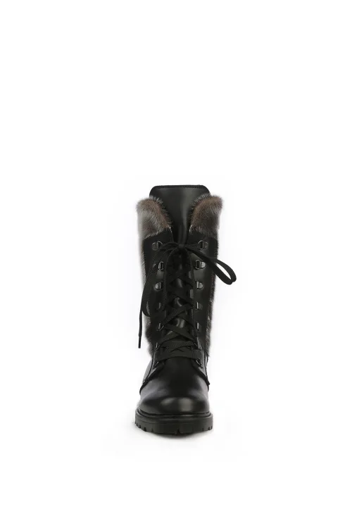 Natural Seal fur boots - Emma | Winter boots - Urban boots | BILODEAU Canada