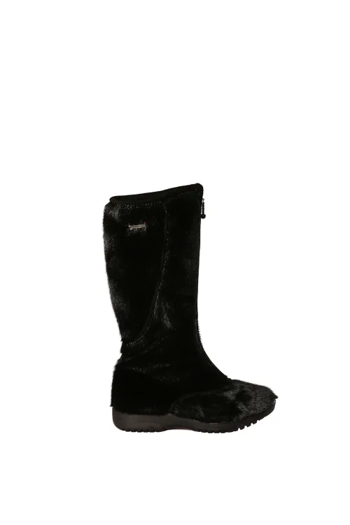 Black Seal fur boots - Kiona | Winter boots - Urban boots | BILODEAU Canada