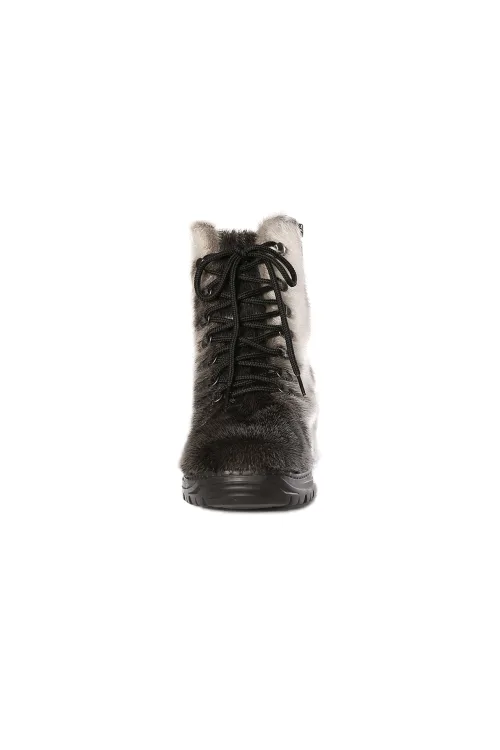 Natural Seal fur boots - Traction sole - David | Winter boots - Urban boots | BILODEAU Canada