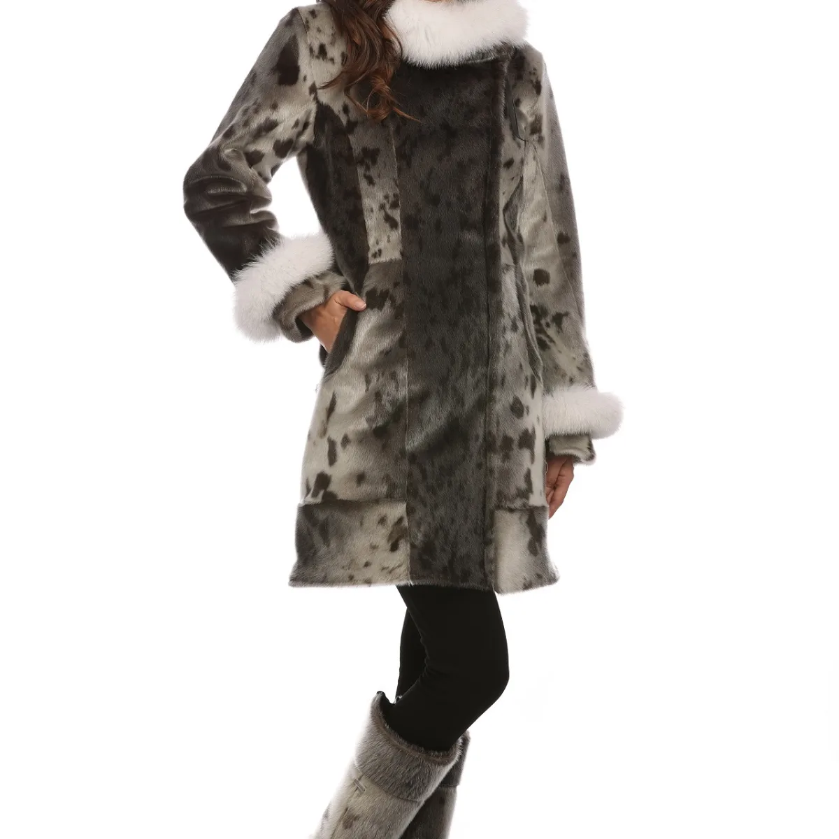 Manteau Delphine LM05 R Enard blanc Face